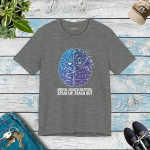 Soft Unisex Jersey Tee - Mental Health Brain - Dipaliz - T-shirts