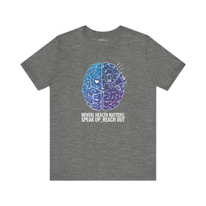 Soft Unisex Jersey Tee - Mental Health Brain - Dipaliz - T-shirts