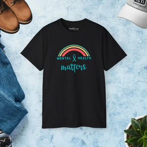 Unisex Ultra Cotton Tee Mental Health Matters Statement - Dipaliz - Black / s - T-shirts