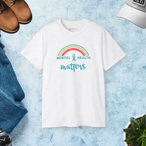 Unisex Ultra Cotton Tee Mental Health Matters Statement - Dipaliz - White / l - T-shirts
