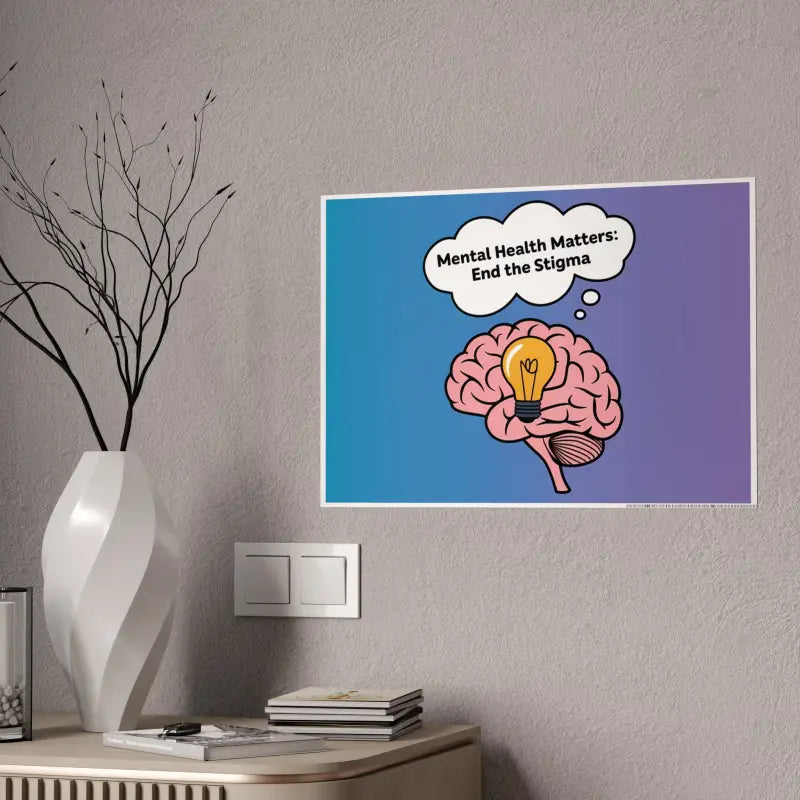 Revitalize your Space with our Mental Health Stigma-free Poster - 23.4’’ x 16.5’’ (horizontal) / Glossy