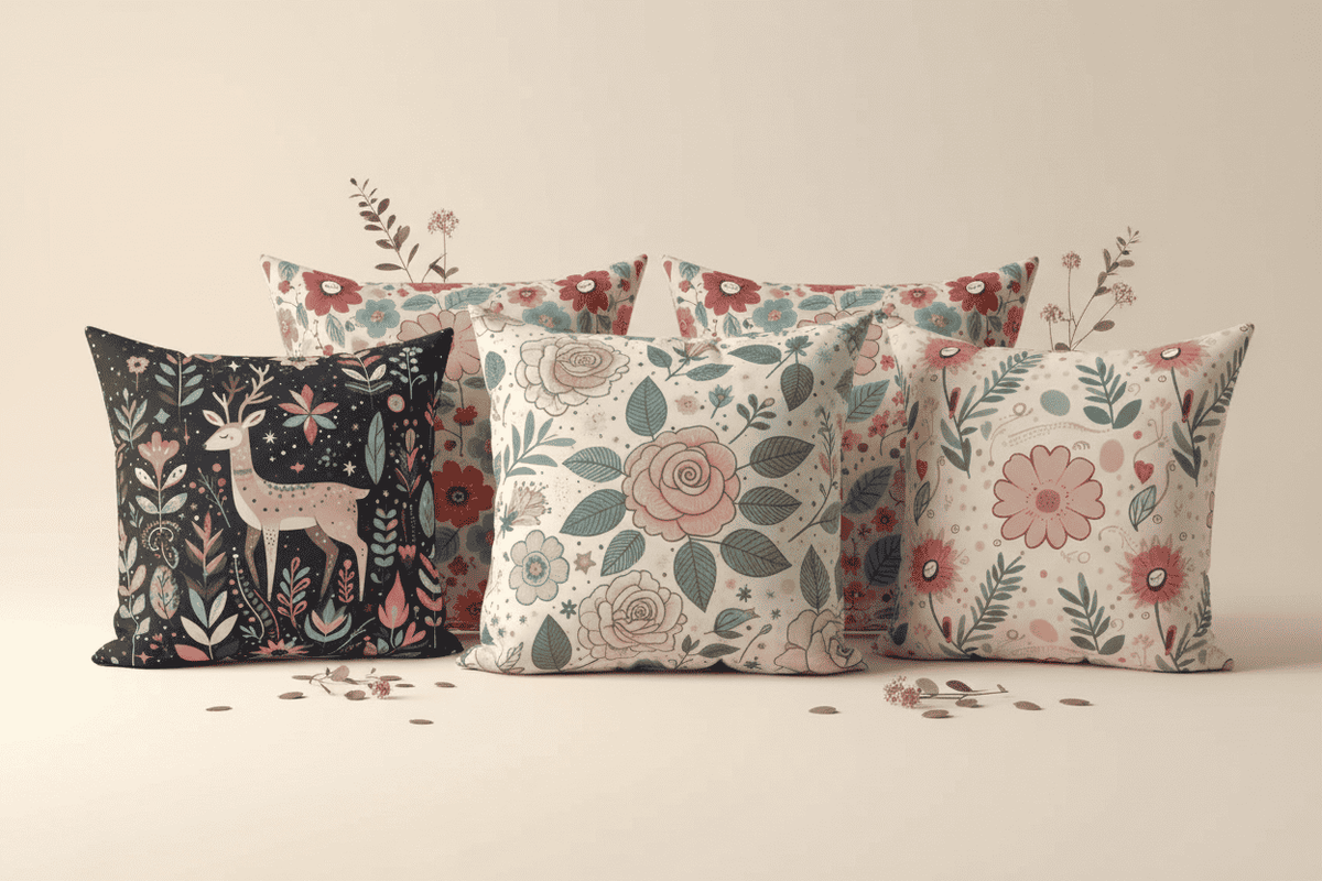 DipaliZ floral throw pillows collection