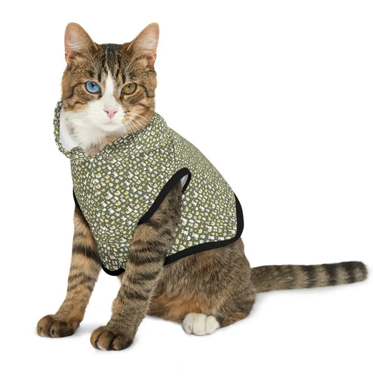 Meowdel Purr-fection: Trendy Cat Print Pattern Hoodie - Pets