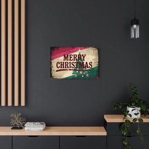 Vintage Merry Christmas Metal Art Sign – Aluminum - Dipaliz - Novelty Signs