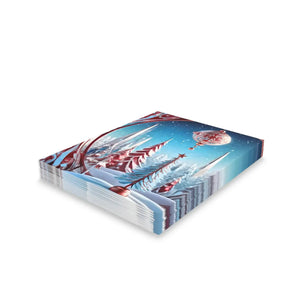 Handcrafted Merry Christmas Greeting Cards - Dipaliz - & Note
