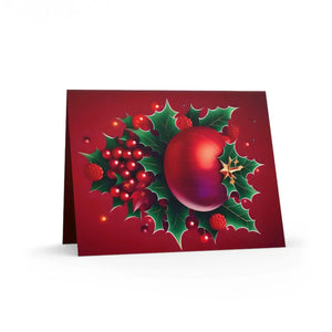 Chic Merry Christmas Greeting Cards - White Envelopes - Dipaliz - & Note