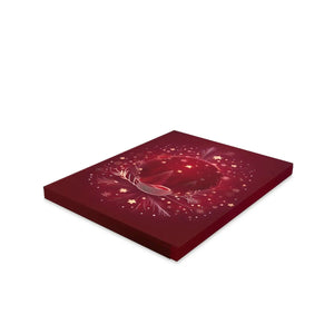 Elegant Red Greeting Cards - Merry Christmas - Dipaliz - & Note