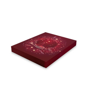 Elegant Red Greeting Cards - Merry Christmas - Dipaliz - & Note