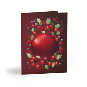 Vibrant Merry Christmas Greeting Cards - White Envelopes - Dipaliz - & Note