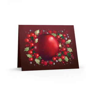 Vibrant Merry Christmas Greeting Cards - White Envelopes - Dipaliz - & Note