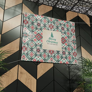 Matte Merry Christmas Banner – Scrim Vinyl - Dipaliz - Banners