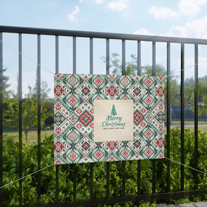 Matte Merry Christmas Banner – Scrim Vinyl - Dipaliz - Banners