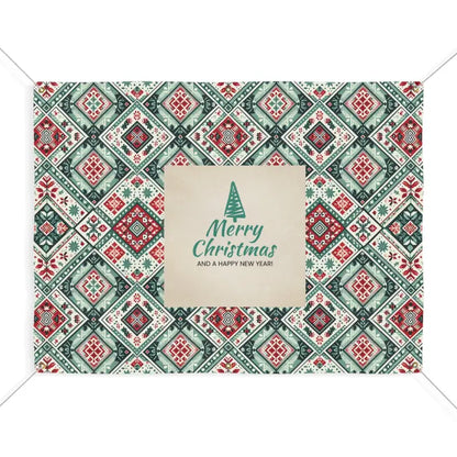 Festive Wonderland: Merry Christmas Matte Banner - Scrim Vinyl Magic - Home Decor