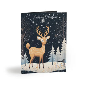 Merry Christmas Reindeer Greeting Cards with Envelopes - Dipaliz