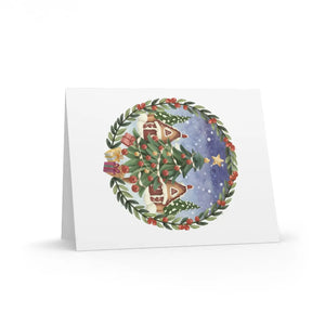 Chic Christmas Tree Greeting Cards - Festive Holiday - Dipaliz - Ornaments