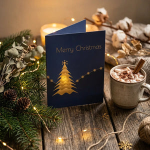 Dipaliz christmas tree greeting cards – recycled holiday