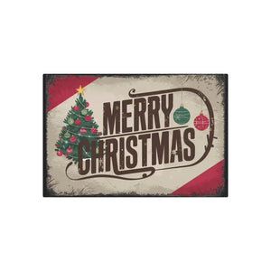 Vintage Merry Christmas Metal Art Sign Nostalgic Holiday Decor Dipaliz - 36″ x 24″ (horizontal) / 0.12’’ - Novelty Signs