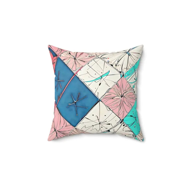 Abstract Blue Polyester Pillow: Elegance that Pops! - 14’’ × Home Decor