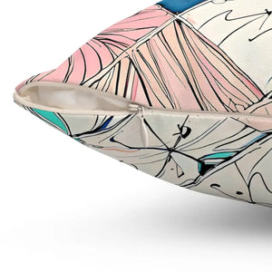 Polyester Square Pillow Abstract Pattern Bold Artistic Design Dipaliz - Throw Pillows