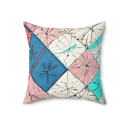 Abstract Blue Polyester Pillow: Elegance that Pops! - Home Decor