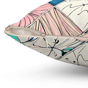 Polyester Square Pillow Abstract Pattern Bold Artistic Design Dipaliz - Throw Pillows