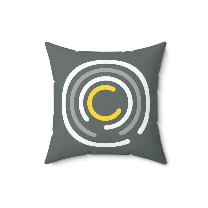 Abstract Circles Pattern Polyester Square Pillow - 16’’ × Home Decor