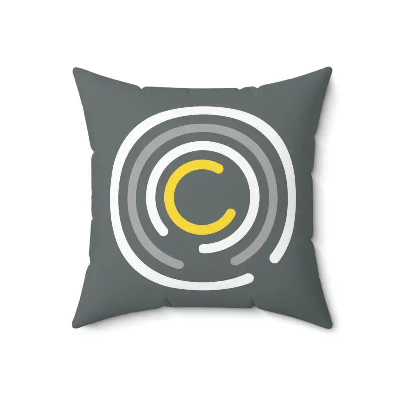 Abstract Circles Pattern Polyester Square Pillow - 18’’ × Home Decor