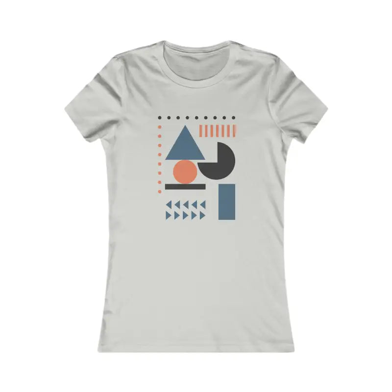 Elevate your Style with the Abstract Shapes Favorite Tee - m / Silver T-shirt