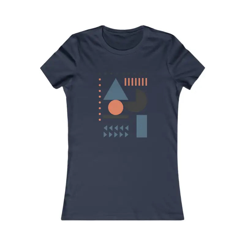 Elevate your Style with the Abstract Shapes Favorite Tee - s / Navy T-shirt