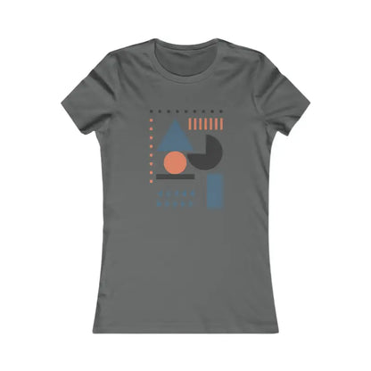 Elevate your Style with Dipaliz Abstract Shapes Women’s Favorite Tee - s / Asphalt T-shirt