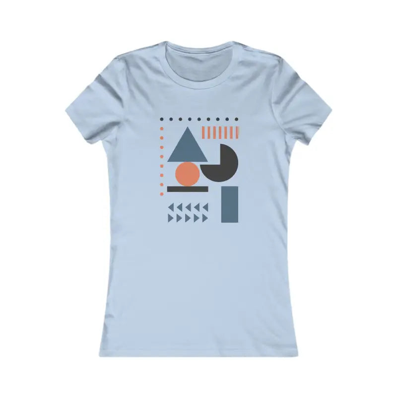 Elevate your Style with Dipaliz Abstract Shapes Women’s Favorite Tee - s / Baby Blue T-shirt