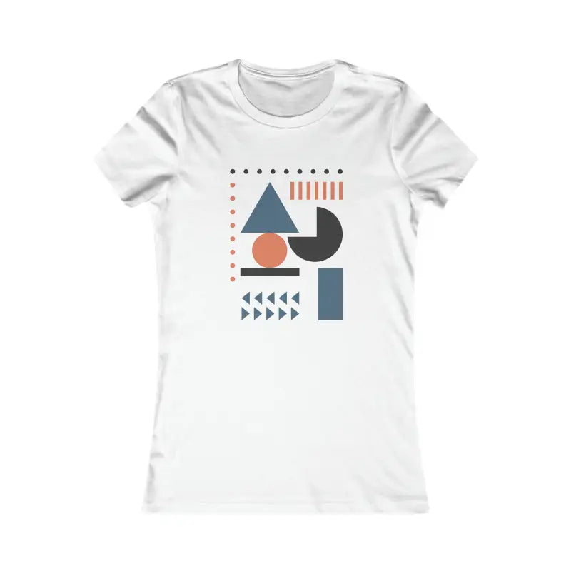 Elevate your Style with Dipaliz Abstract Shapes Women’s Favorite Tee - s / White T-shirt