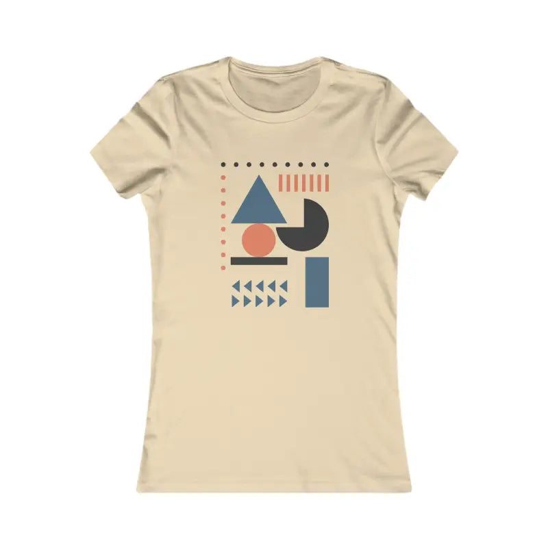 Elevate your Style with Dipaliz Abstract Shapes Women’s Favorite Tee - s / Soft Cream T-shirt