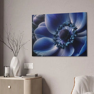 Blue Anemone Canvas Art Semi Glossy Finish - Dipaliz - Posters Prints & Visual Artwork