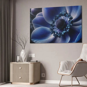 Blue Anemone Canvas Art Semi Glossy Finish - Dipaliz - Posters Prints & Visual Artwork