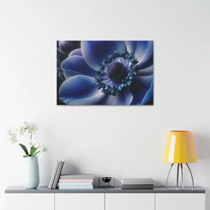 Blue Anemone Canvas Art Semi Glossy Finish - Dipaliz - Posters Prints & Visual Artwork