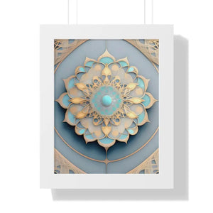 Intricate Abstract Geometric Framed Vertical Poster - Dipaliz - 11’’ x 14’’ / White - Posters Prints & Visual Artwork