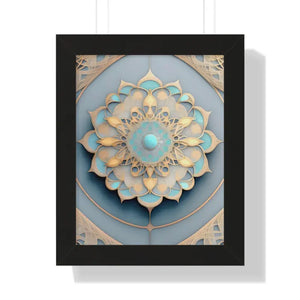 Intricate Abstract Geometric Framed Vertical Poster - Dipaliz - 11’’ x 14’’ / Black - Posters Prints & Visual Artwork