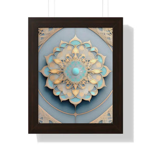 Intricate Abstract Geometric Framed Vertical Poster - Dipaliz - 11’’ x 14’’ / Walnut - Posters Prints & Visual Artwork