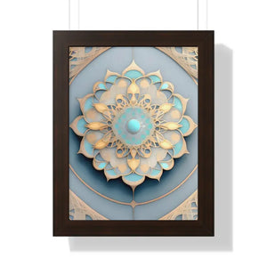 Intricate Abstract Geometric Framed Vertical Poster - Dipaliz - 12″ x 16″ / Walnut - Posters Prints & Visual Artwork