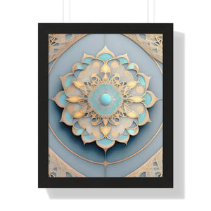 Intricate Abstract Geometric Framed Vertical Poster - Dipaliz - 16″ x 20″ / Black - Posters Prints & Visual Artwork