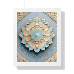 Intricate Abstract Geometric Framed Vertical Poster - Dipaliz - 16″ x 20″ / White - Posters Prints & Visual Artwork