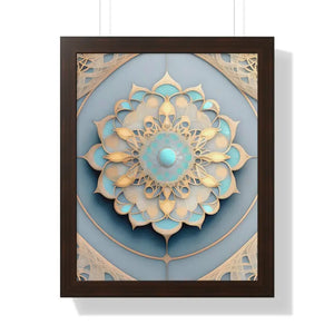 Intricate Abstract Geometric Framed Vertical Poster - Dipaliz - 16″ x 20″ / Walnut - Posters Prints & Visual Artwork