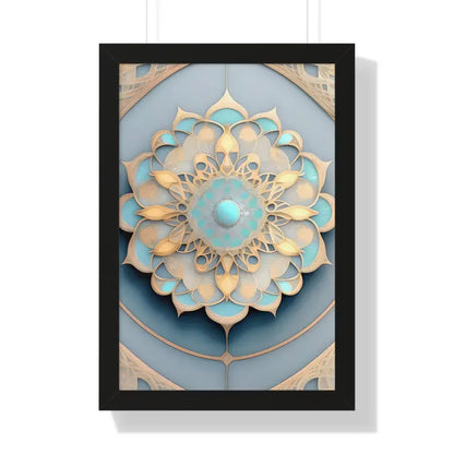 Elevate your Space with an Intricate Abstract Geometric Poster - 16″ x 24″ / Black