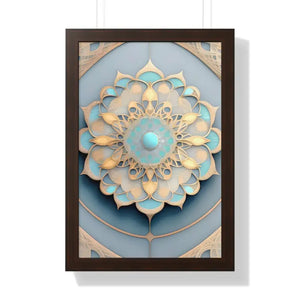 Intricate Abstract Geometric Framed Vertical Poster - Dipaliz - 16″ x 24″ / Walnut - Posters Prints & Visual Artwork