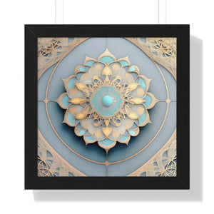 Intricate Abstract Geometric Framed Vertical Poster - Dipaliz - 16″ x / Black - Posters Prints & Visual Artwork