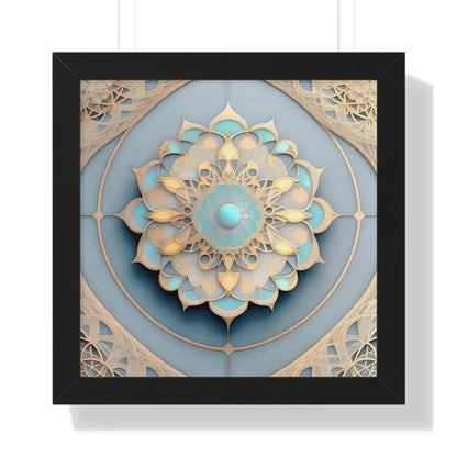 Elevate your Space with an Intricate Abstract Geometric Poster - 16″ x / Black