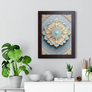 Intricate Abstract Geometric Framed Vertical Poster - Dipaliz - Posters Prints & Visual Artwork