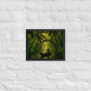 Kerala Backwaters Framed Poster Matte Black Frame Dipaliz - 11″×14″ - Posters