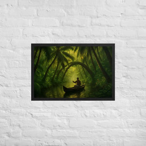 Kerala Backwaters Framed Poster Matte Black Frame Dipaliz - 20″×30″ - Posters